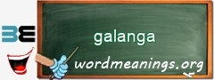 WordMeaning blackboard for galanga